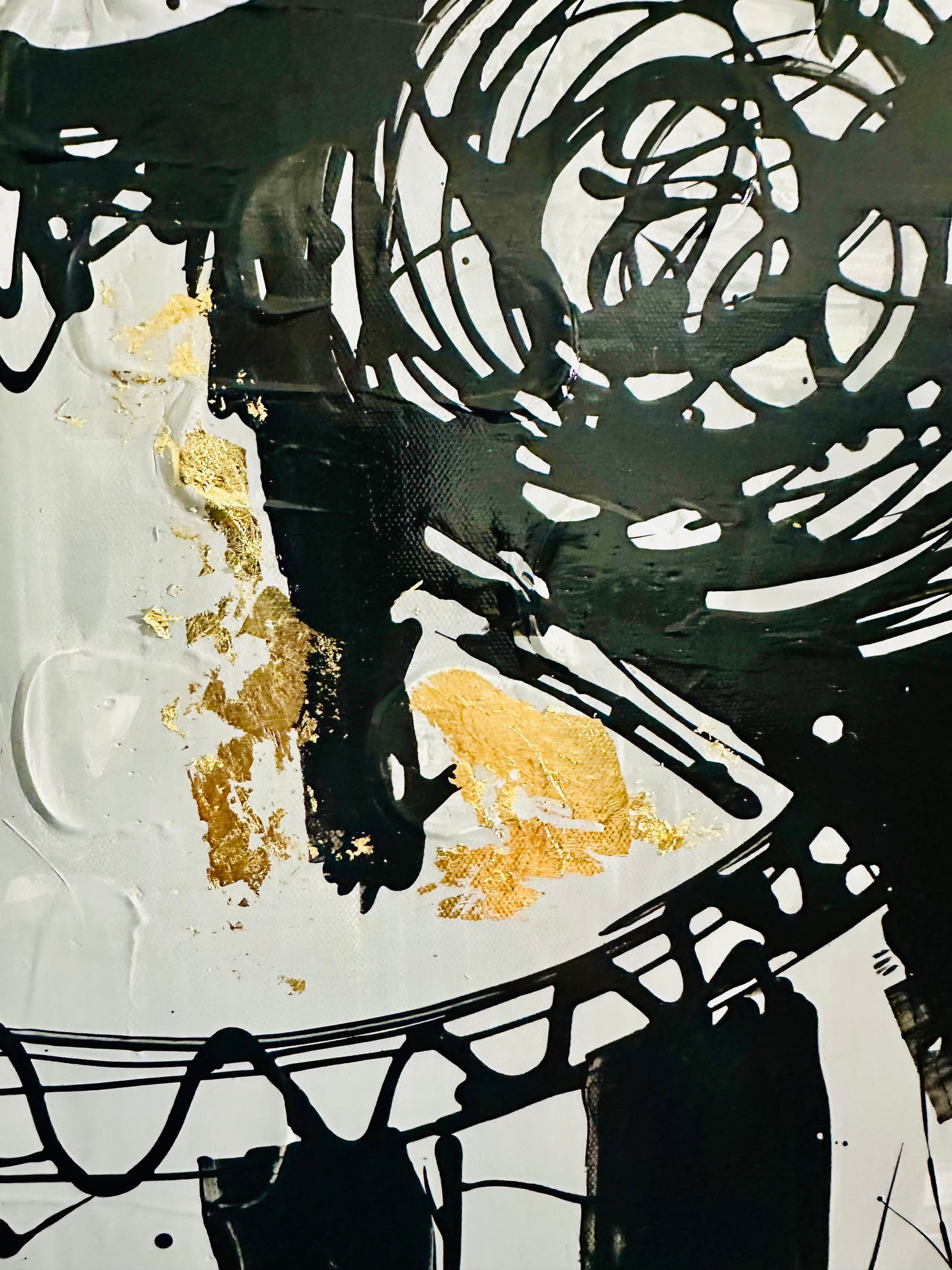 19x27” Original painting on gallery edge canvas Abstract,splatter, contour portrait.