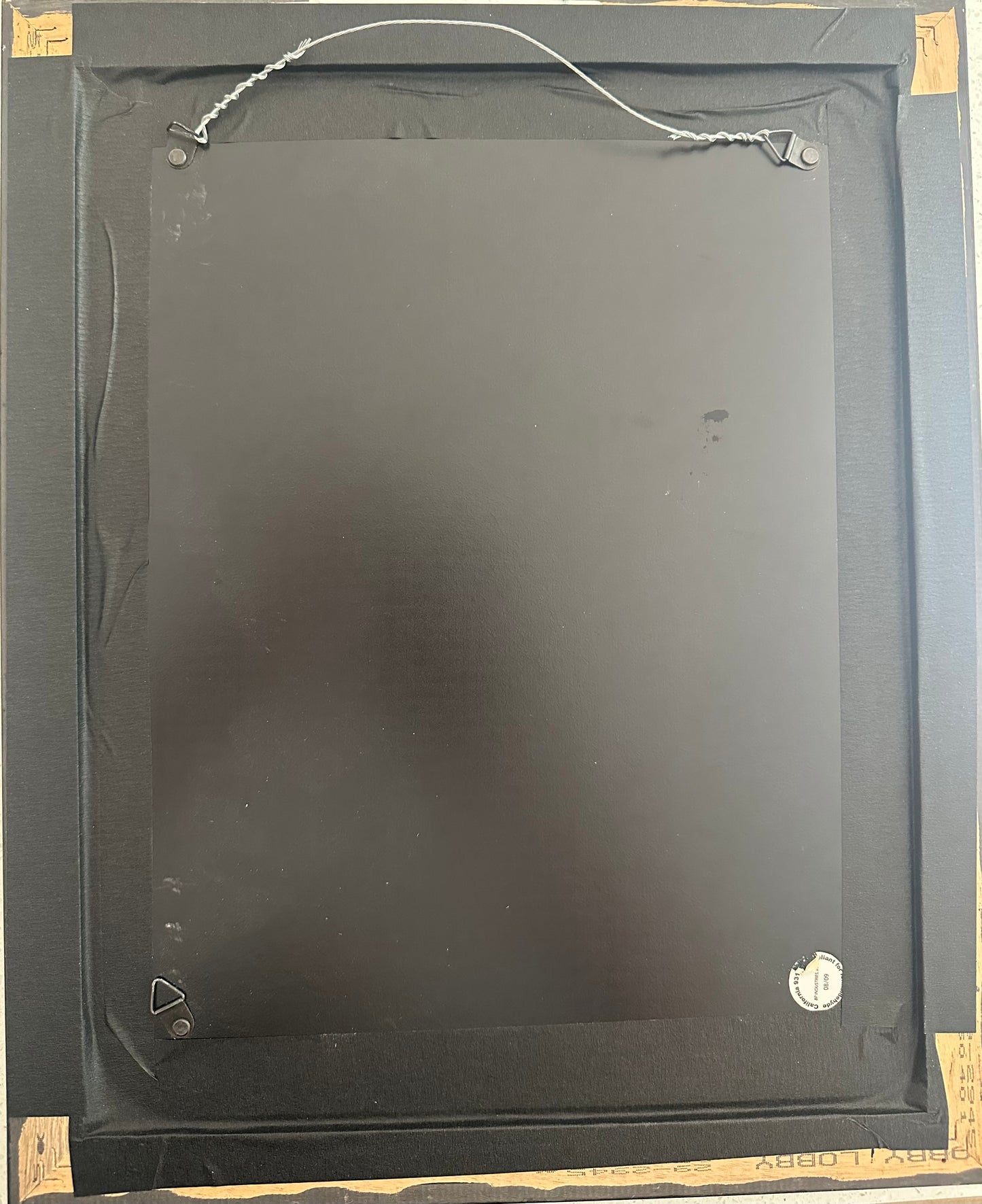 Original, hand-carved & printed linocut block print-in black frame - 13x16 - “dead inside” skelly