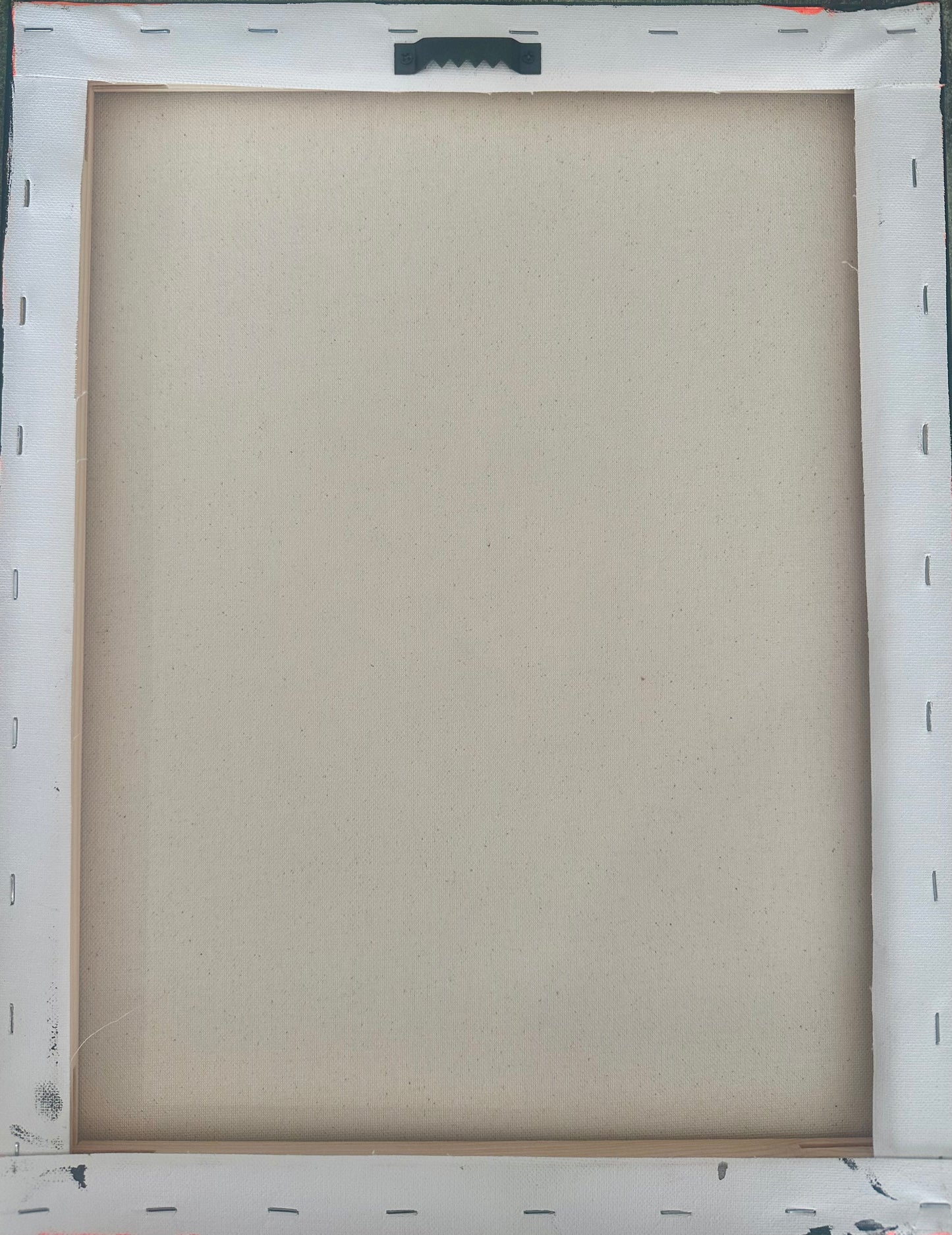 Original, signed painting on painted edge canvas  Abstract portrait w/mixed media 14x18