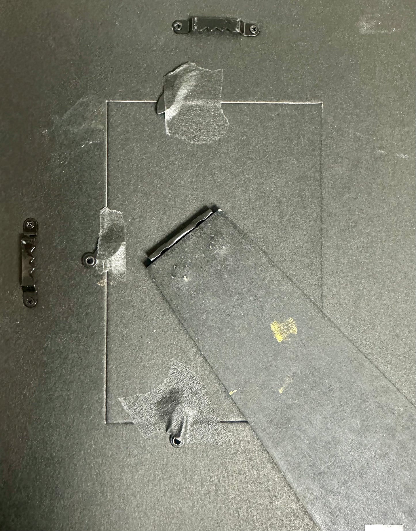 Original mini painting on canvas in gold frame, 9x11” Abstract portrait w/mixed media